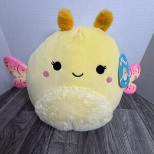 Squishmallows Miry Butterfly 10” Yellow Plush NWT 2022 Wings Soft Cuddle Toy